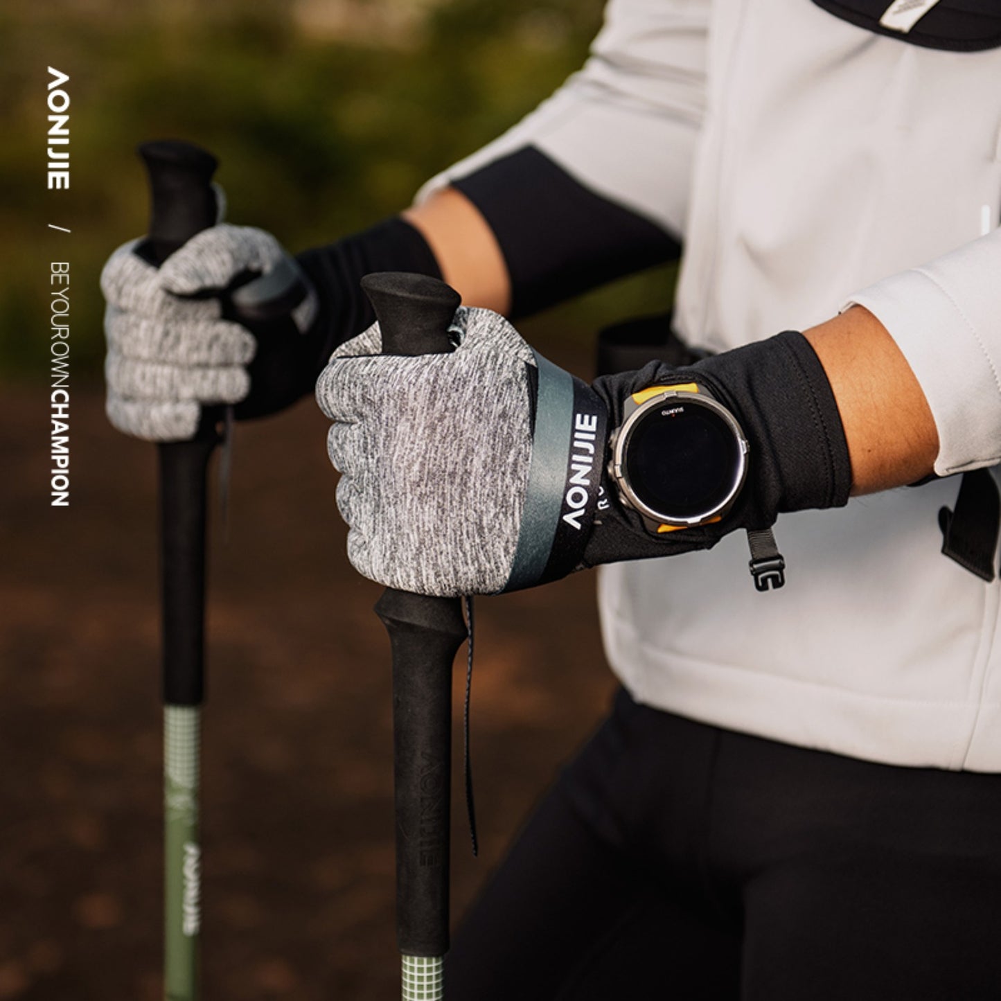 AONIJIE Lightweight Sports Gloves with Watch Window-M61