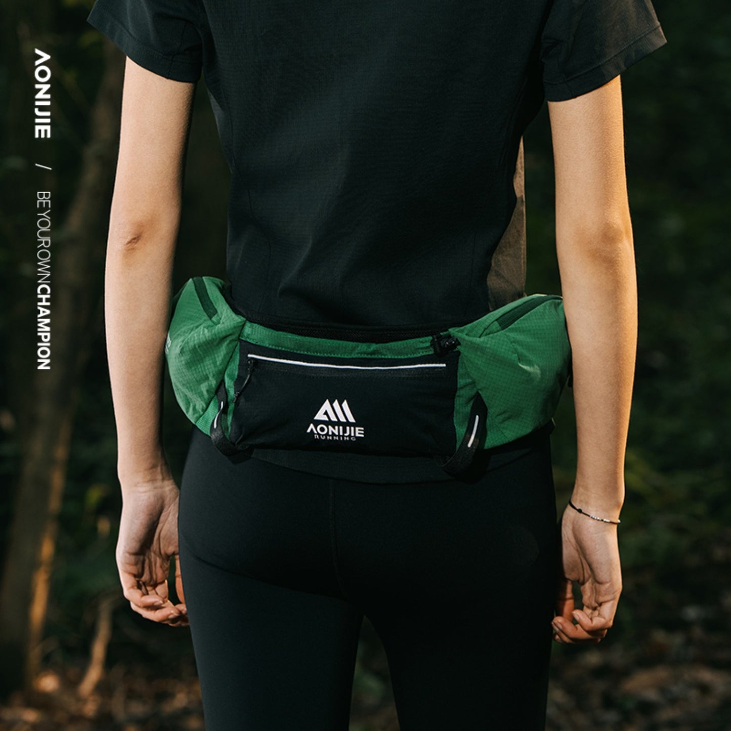 AONIJIE Running Waist Pack with 500ml Soft Flask-W8138