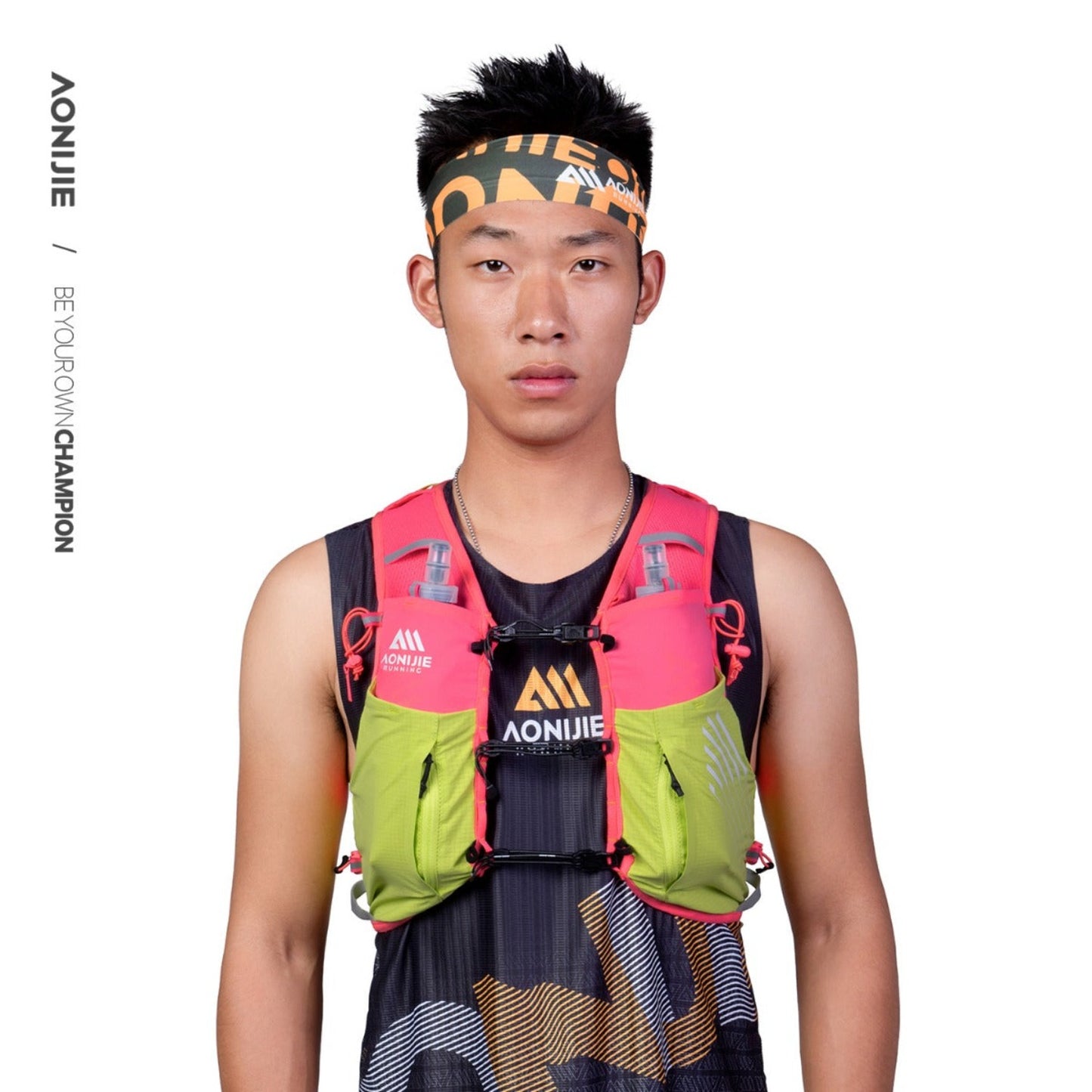 AONIJIE Light Pink 10L Trail Running Vest Backpack - C9116