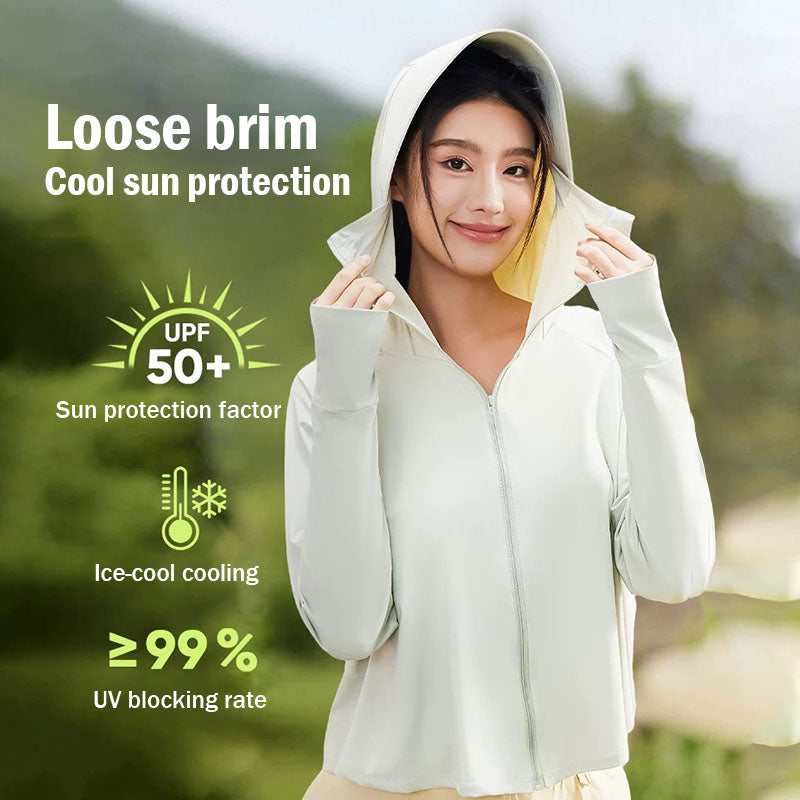 Ice-titanium Yarn Women's Sun Jacket-9801