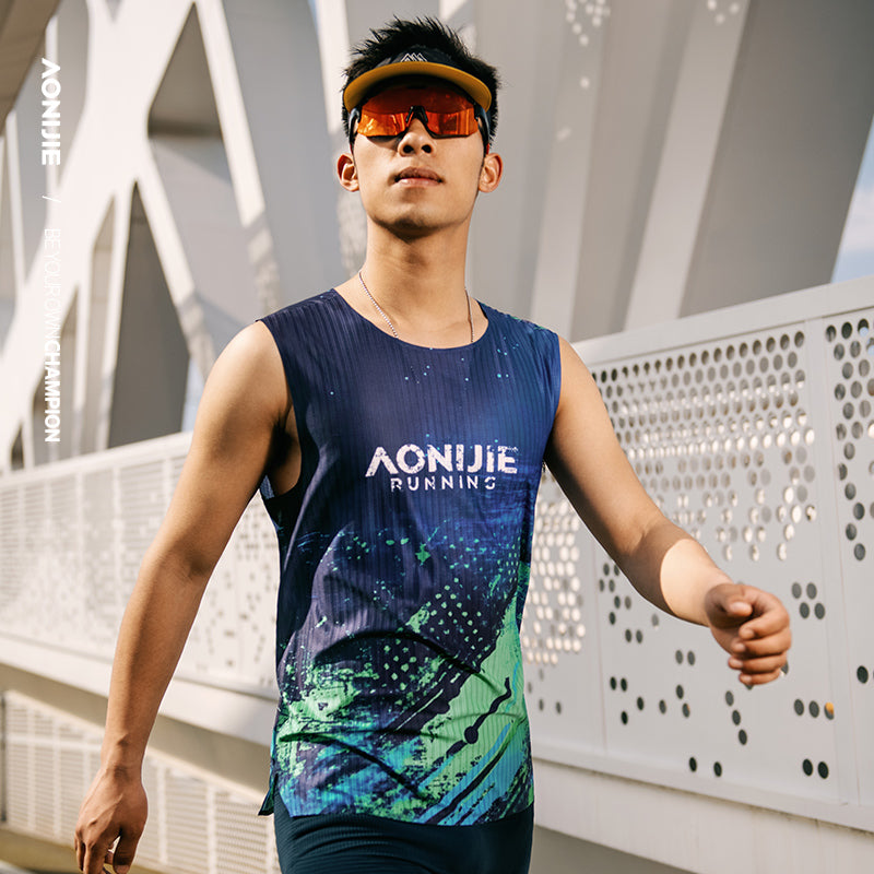 AONIJIE Men Quick Dry Running Sleeveless Tank Top-FM5235