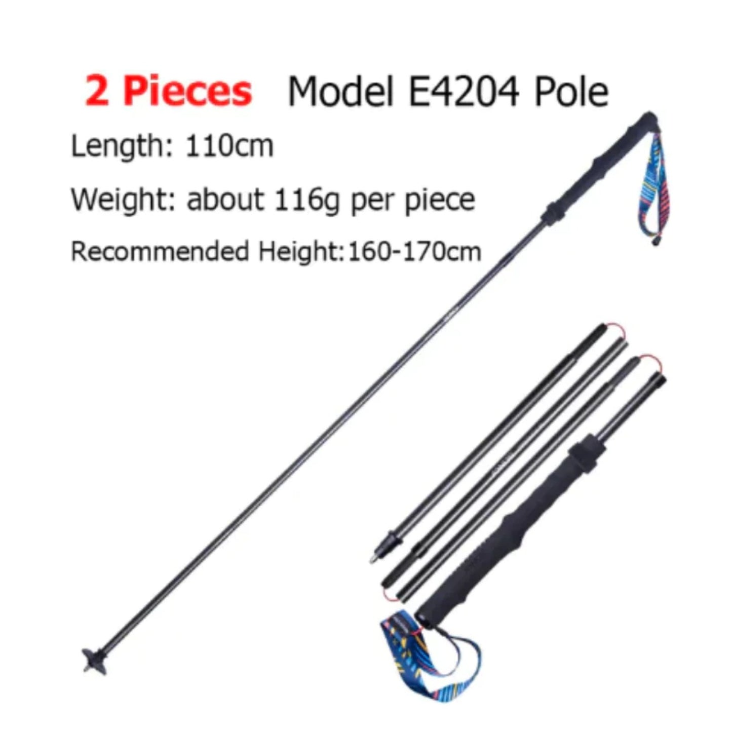 AONIJIE Professional Outdoor Carbon Fiber Trekking Poles -E4204