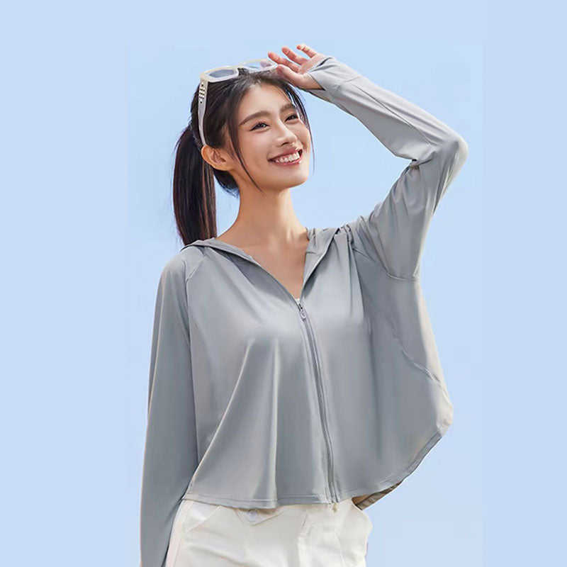 Ice-titanium Yarn Women's Sun Jacket-9801