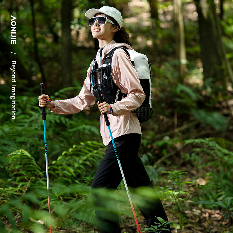 AONIJIE 4 - section Folding 7075 Aluminum Alloy Trekking Poles-E4207
