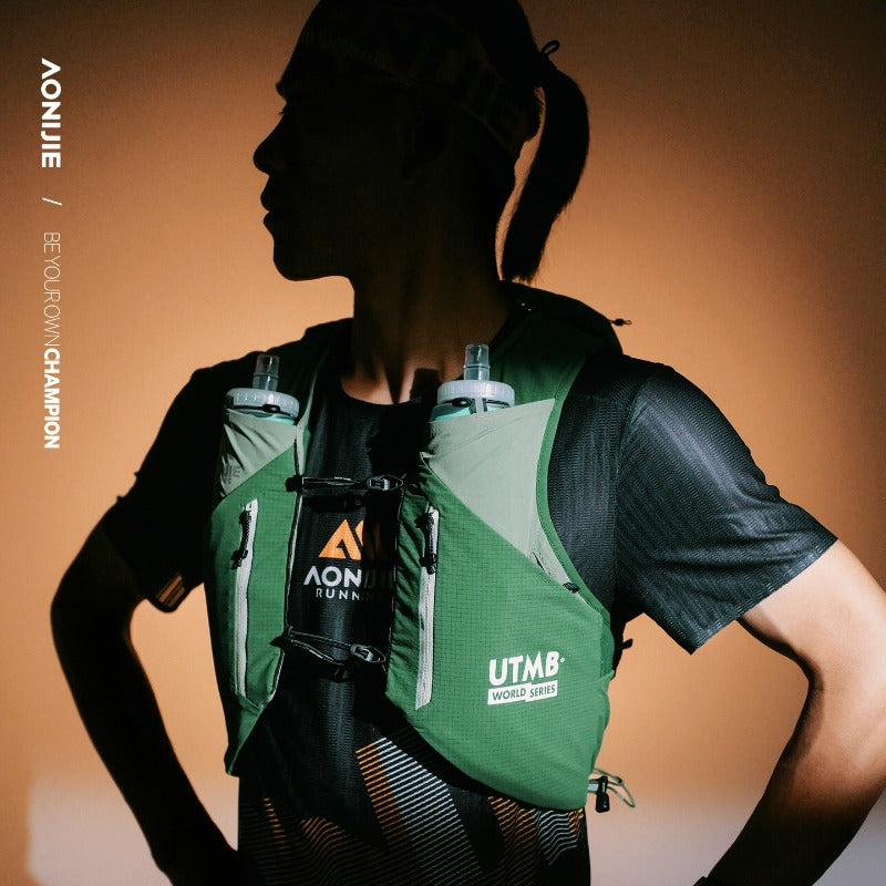 AONIJIE 12L UTMB Official Partner Backpack+2*500ML Bottles-MB12L