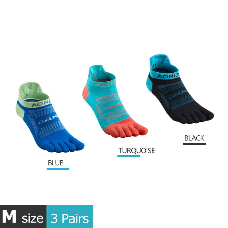 AONIJIE 3 Pairs Four-Season Wearable Toe Socks -E4801 E4802
