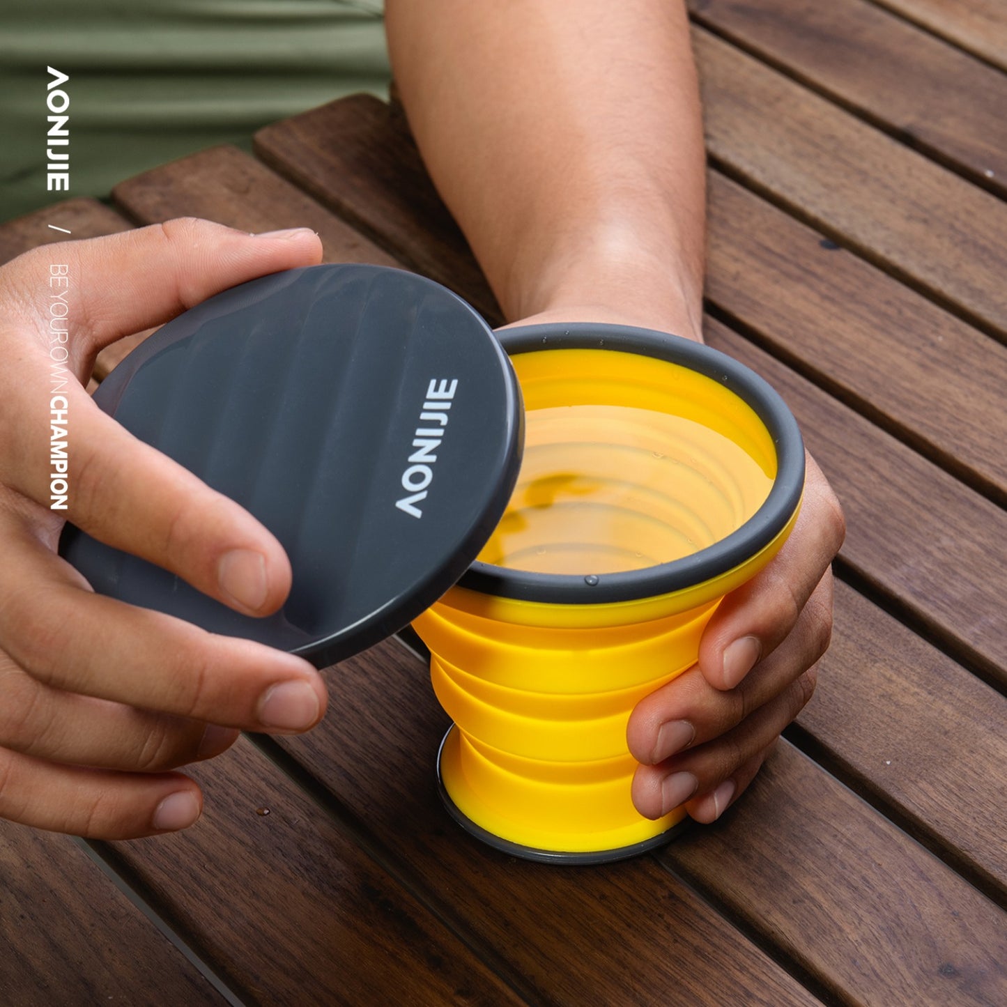 AONIJIE 300ml Outdoor Collapsible Silicone Cup -SD74
