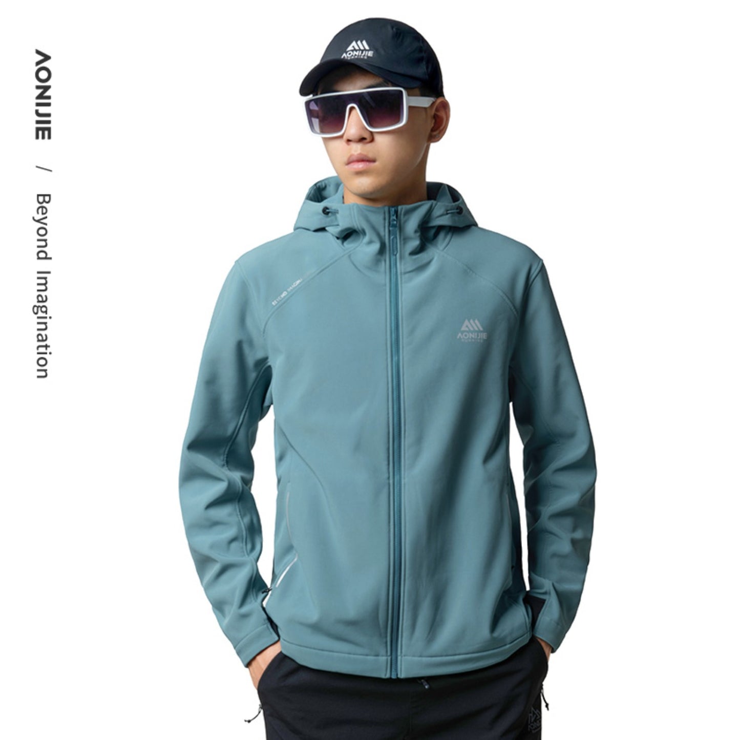 AONIJIE Men Waterproof Fleece-Lined Softshell Jacket-FM5208