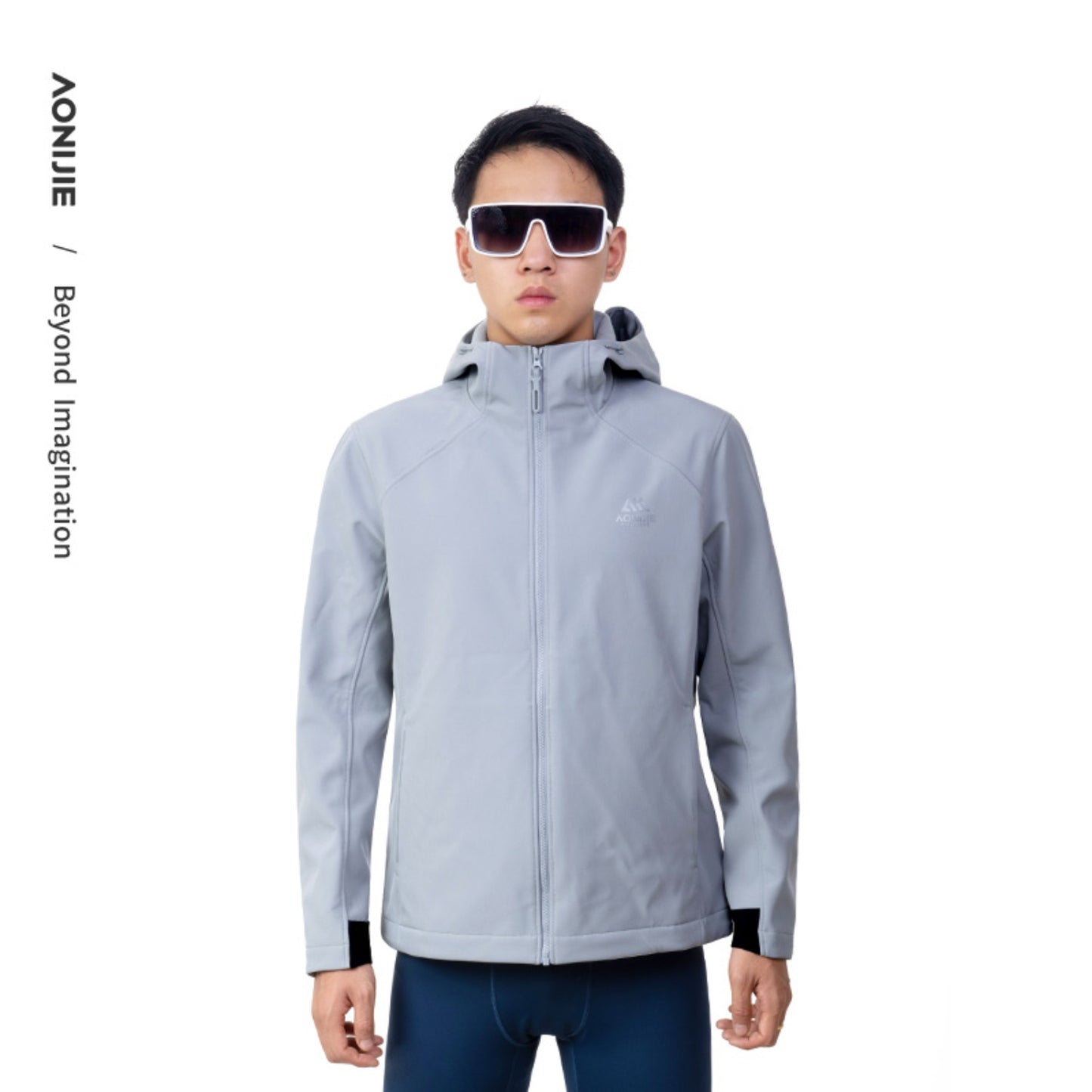 AONIJIE Men Waterproof Fleece-Lined Softshell Jacket-FM5208