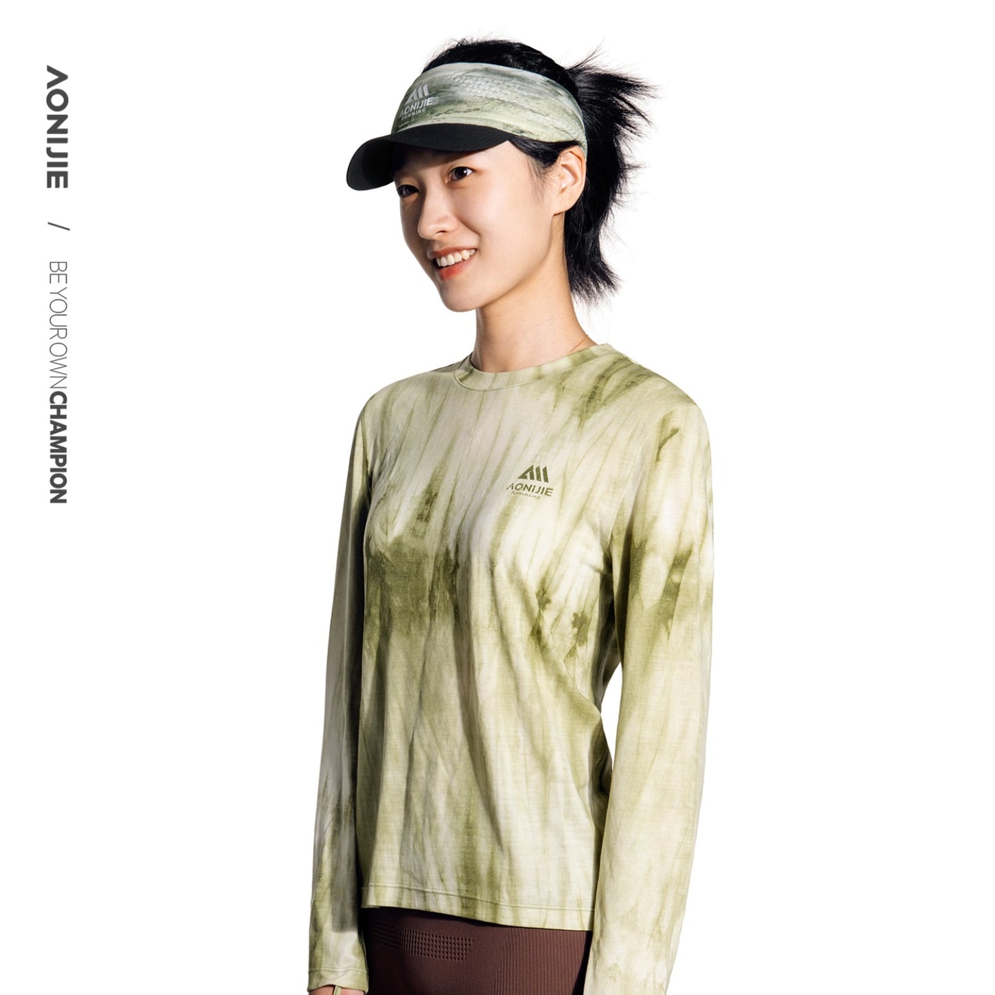 AONIJIE Tie-Dye Outdoor Wool Long-Sleeve -F5253