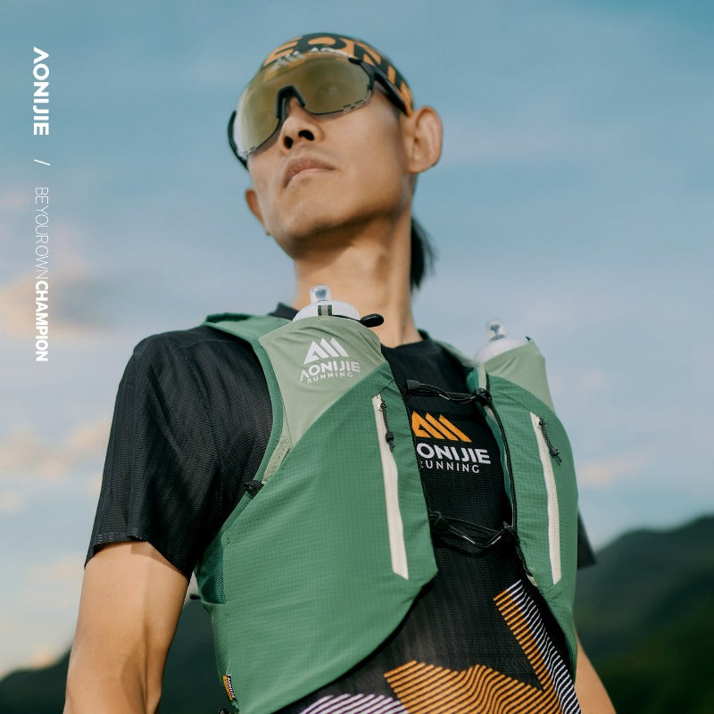 AONIJIE 12L UTMB Official Partner Backpack+2*500ML Bottles-MB12L