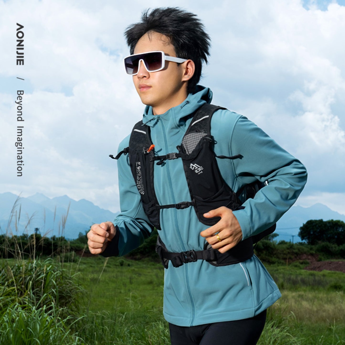AONIJIE Men Waterproof Fleece-Lined Softshell Jacket-FM5208