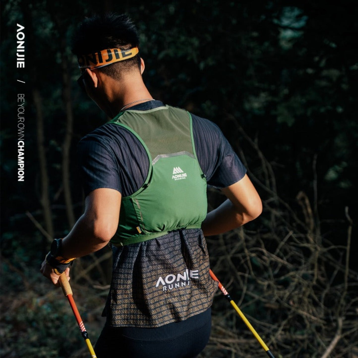 AONIJIE 4L UTMB Official Partner Backpack+2*500ML Bottles-MB4L