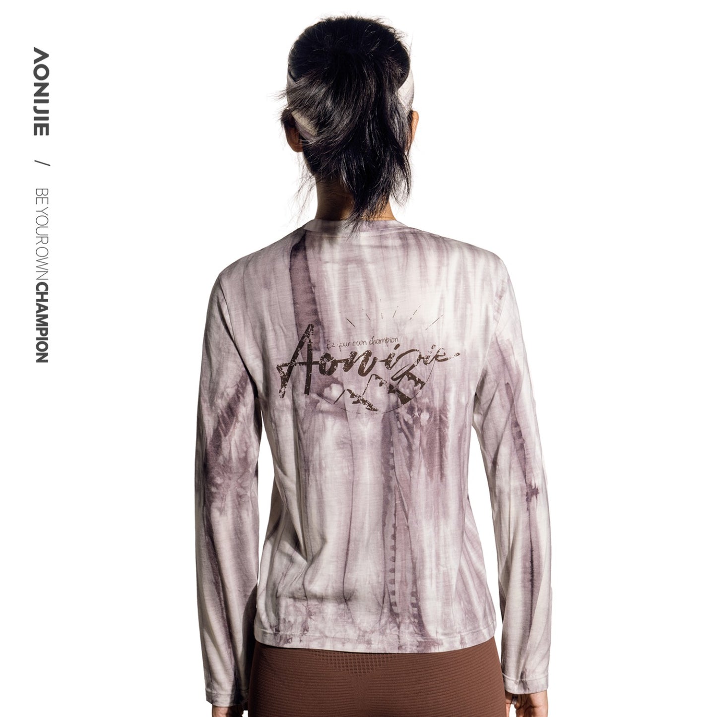 AONIJIE Tie-Dye Outdoor Wool Long-Sleeve -F5253