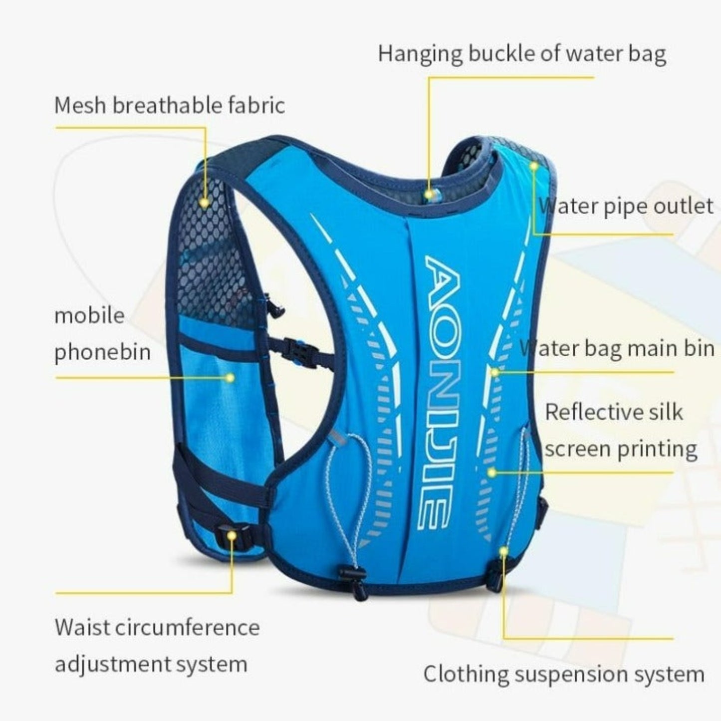 AONIJIE 5L Hydration Children Backpack for 6 to 12 Years-C9105