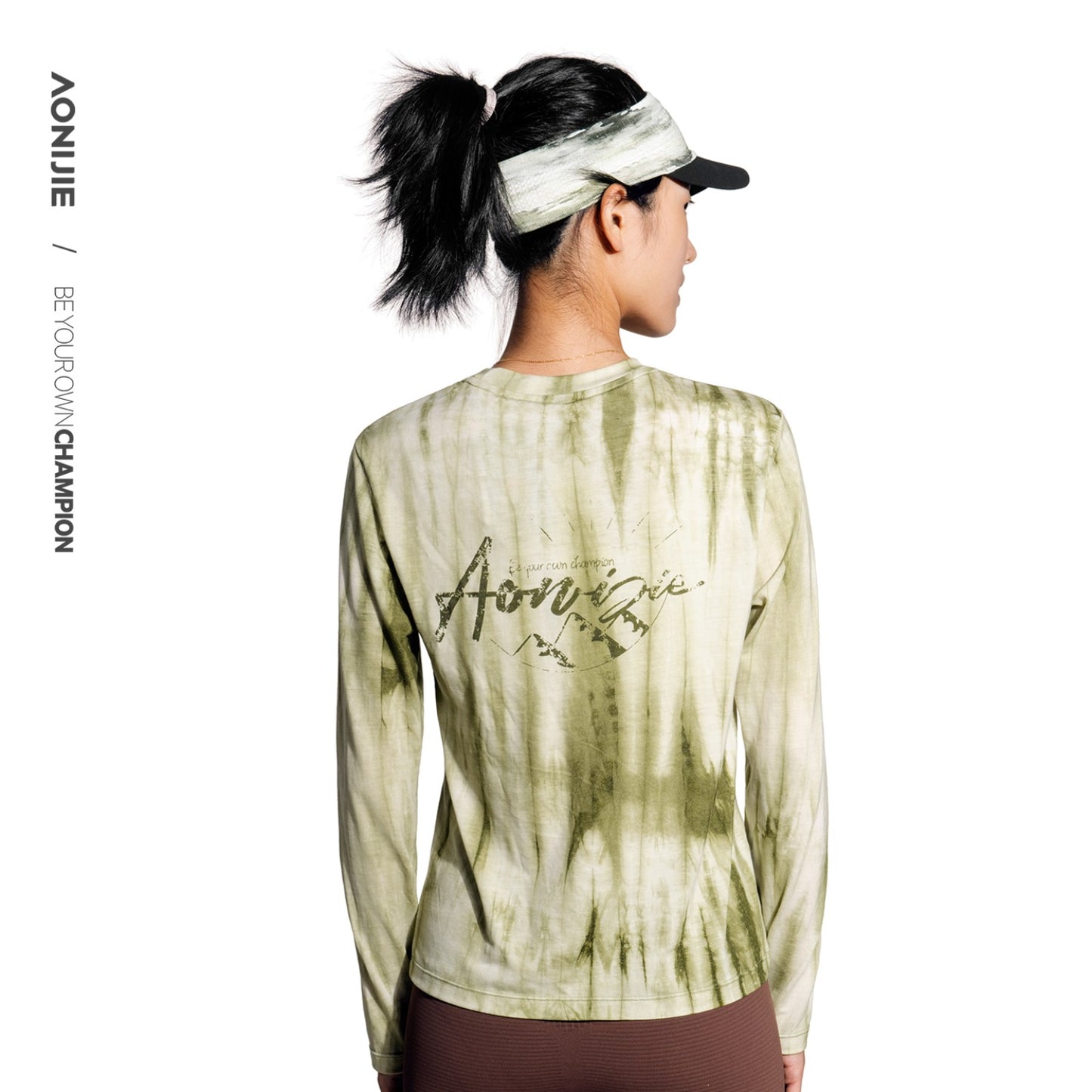 AONIJIE Tie-Dye Outdoor Wool Long-Sleeve -F5253