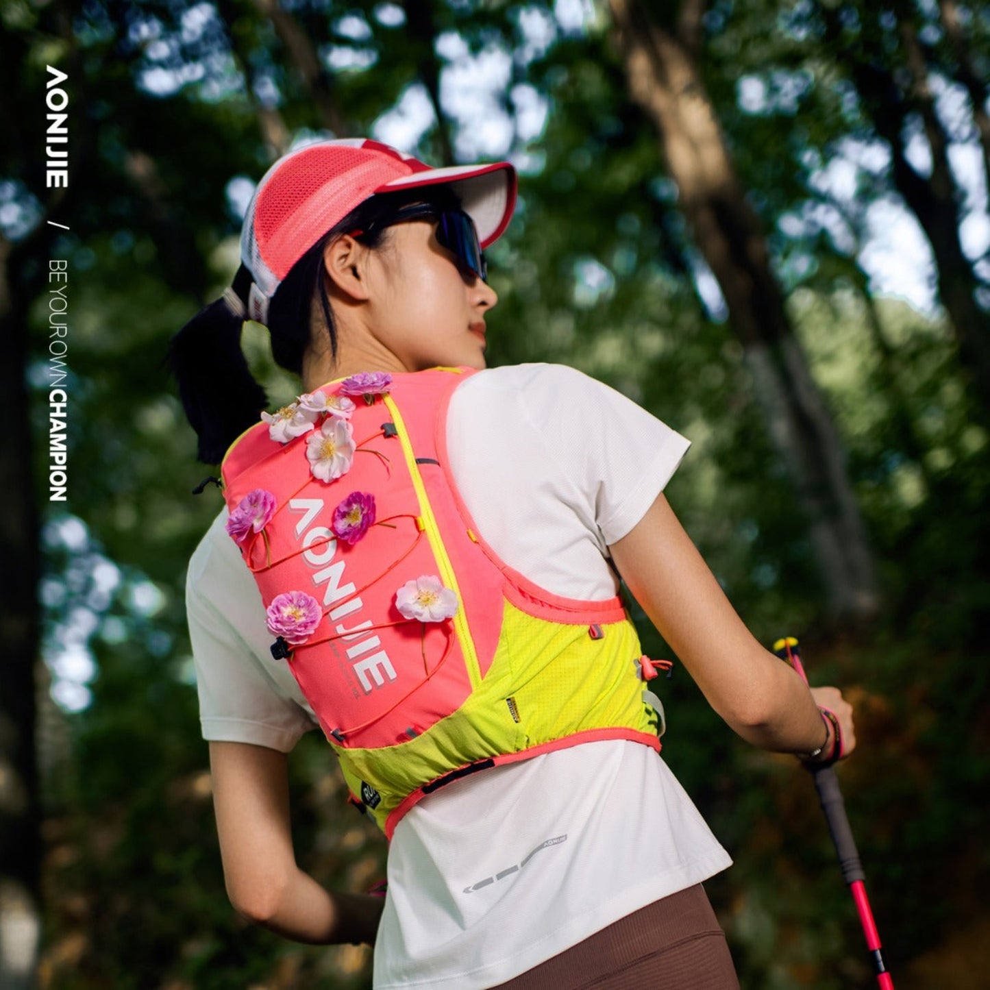 AONIJIE Light Pink 10L Trail Running Vest Backpack - C9116
