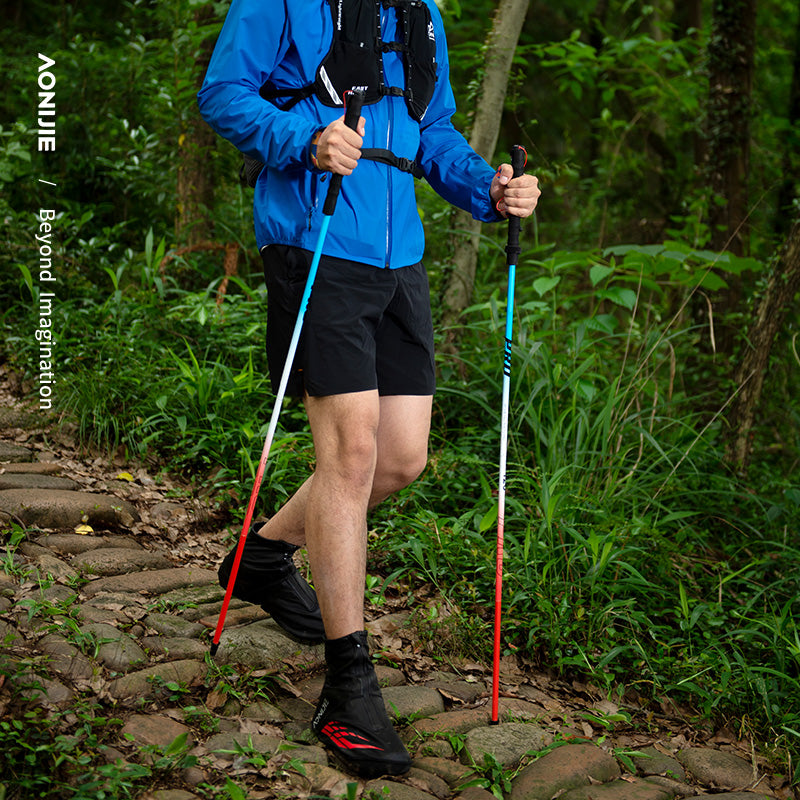 AONIJIE 4 - section Folding 7075 Aluminum Alloy Trekking Poles-E4207