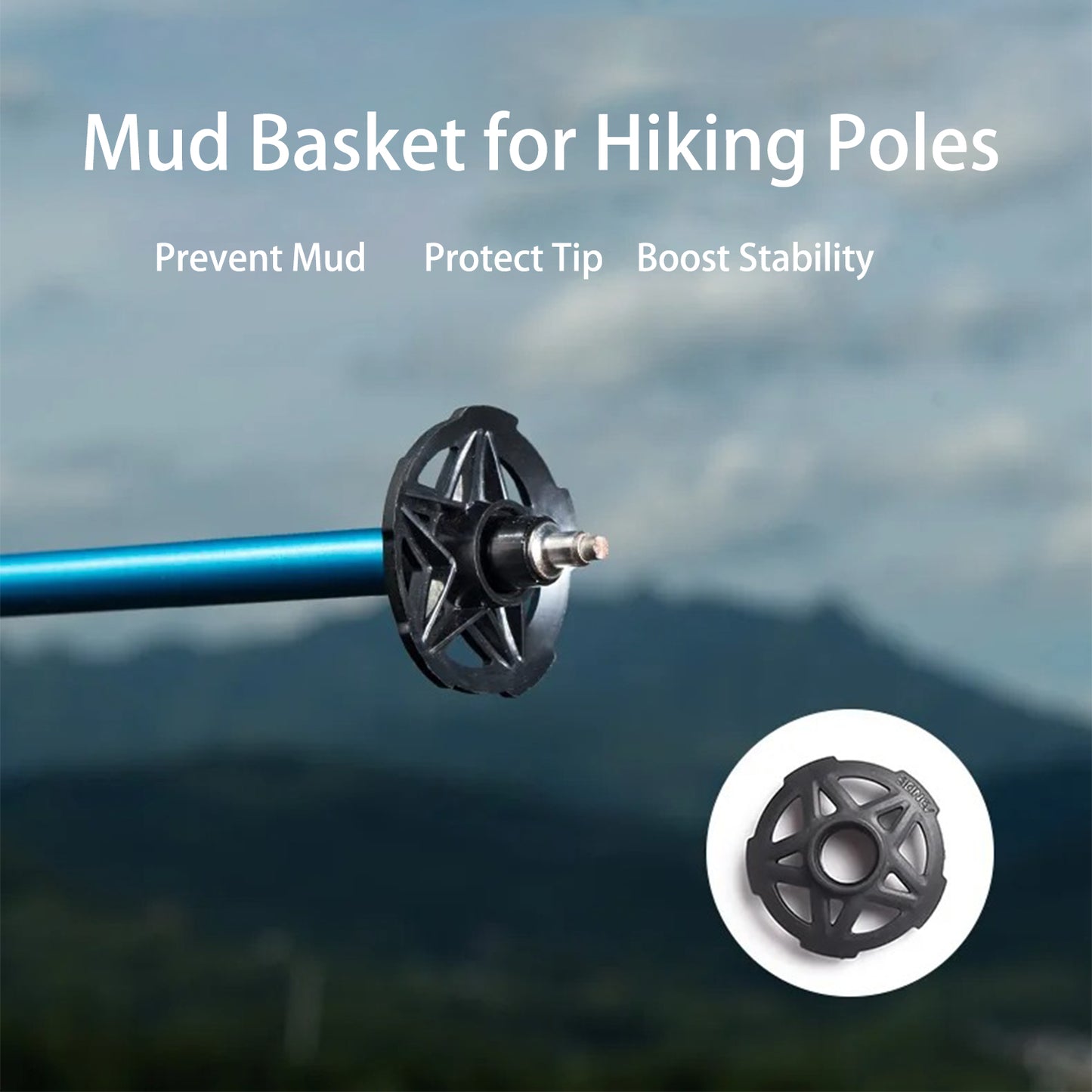AONIJIE 4-Pack Basket - Universal Hiking Pole Accessory