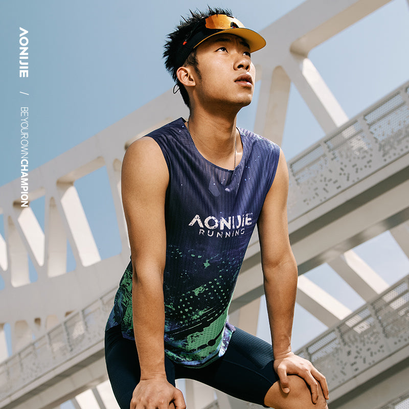 AONIJIE Men Quick Dry Running Sleeveless Tank Top-FM5235