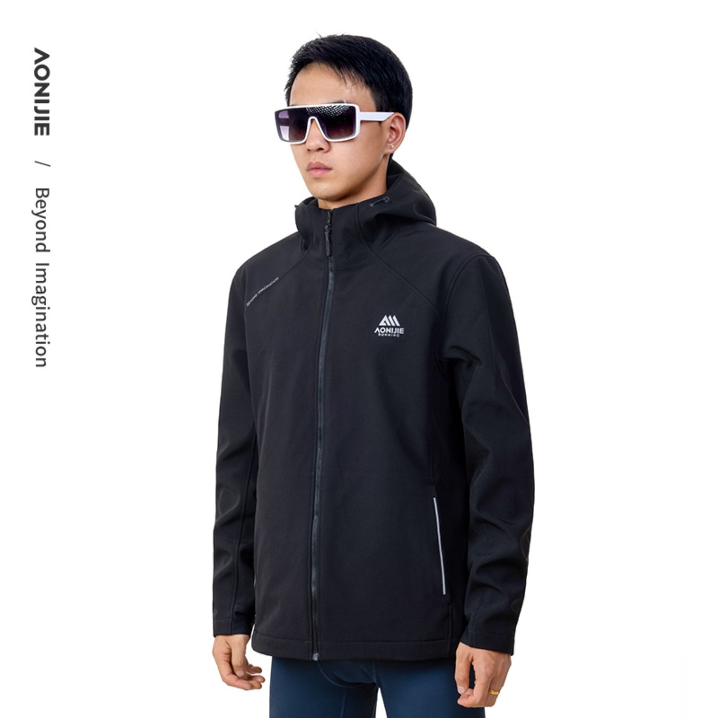 AONIJIE Men Waterproof Fleece-Lined Softshell Jacket-FM5208