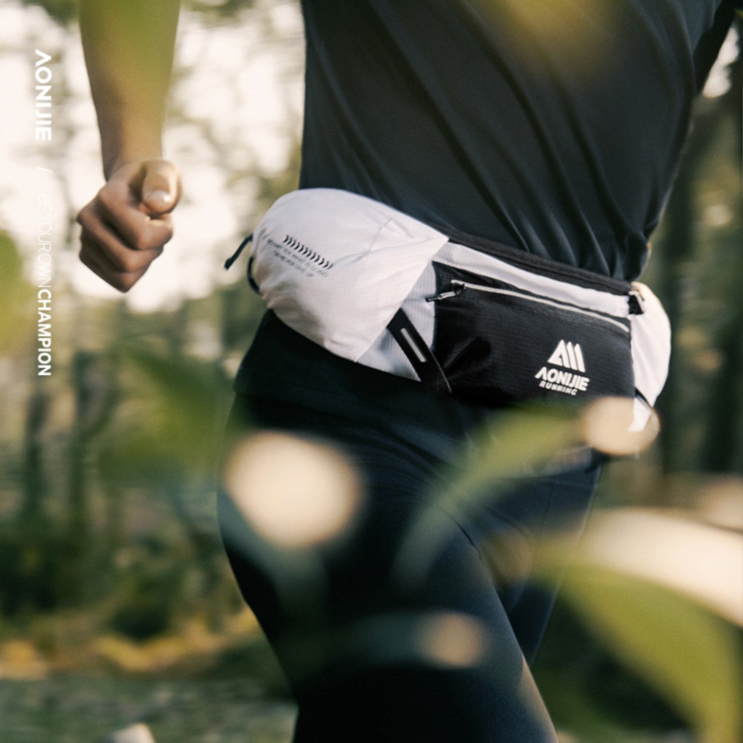 AONIJIE Running Waist Pack with 500ml Soft Flask-W8138