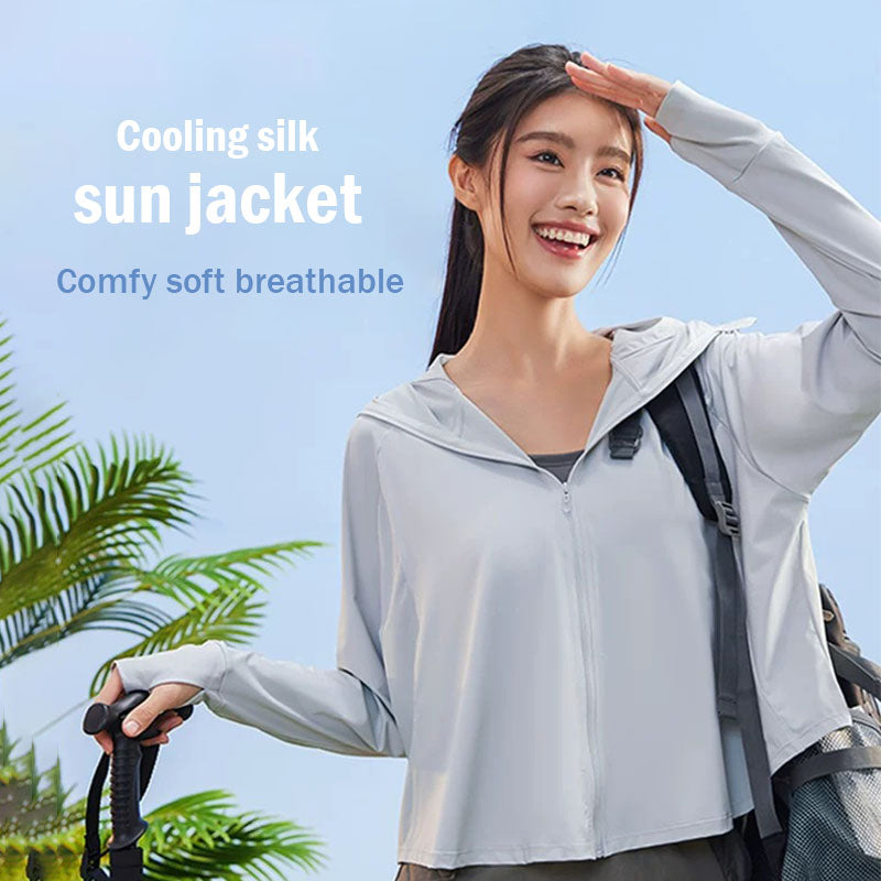 Ice-titanium Yarn Women's Sun Jacket-9801