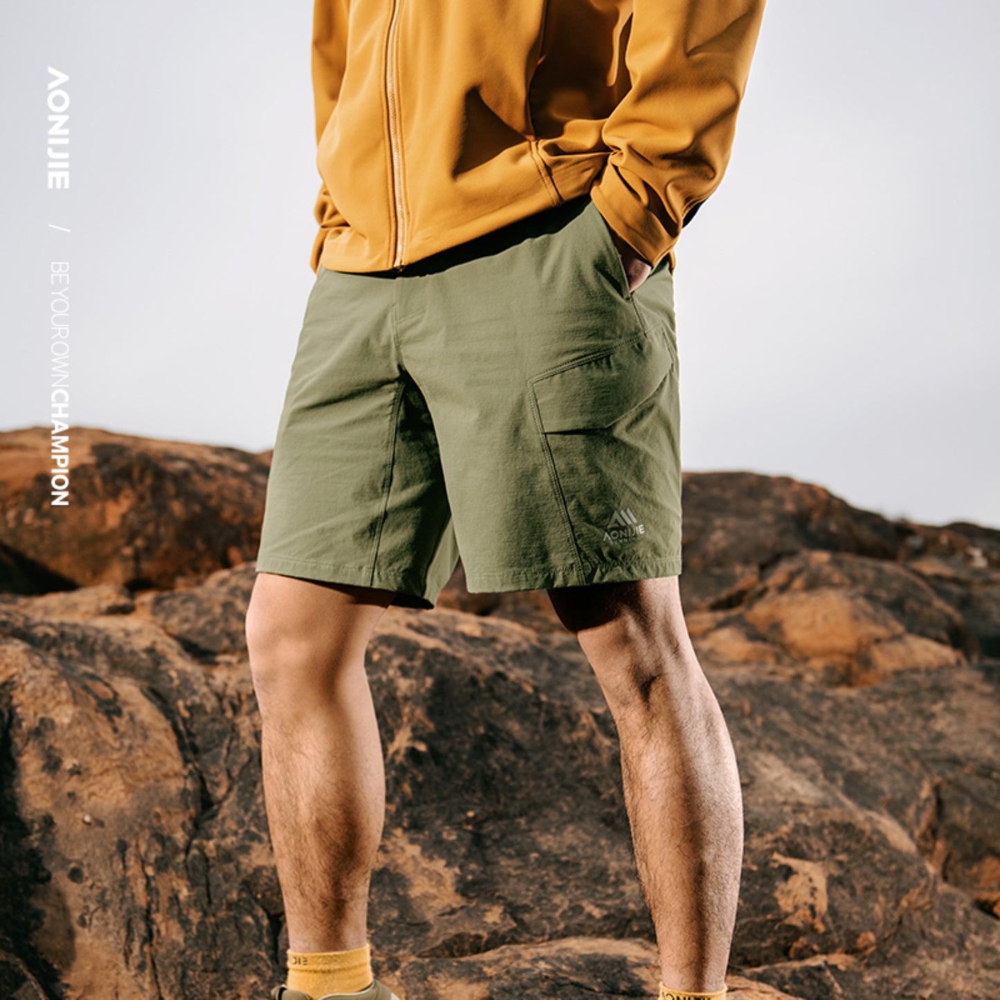 AONIJIE Men Water-Repellent Quick-Dry Hiking Shorts- FM5222