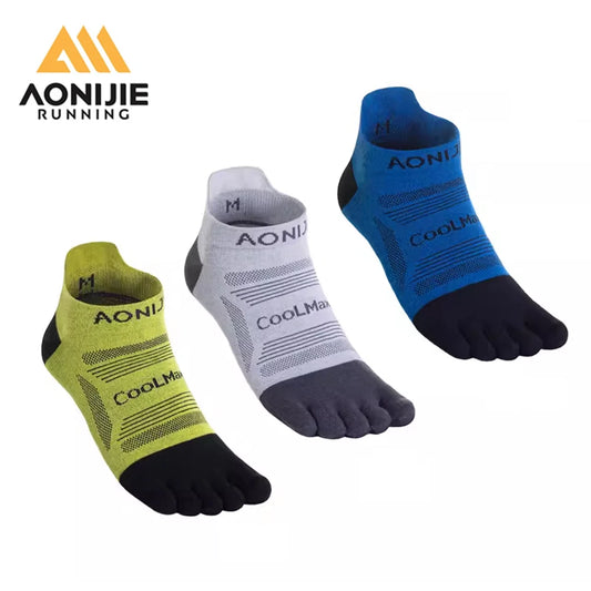 AONIJIE 3 Pairs Five Toe Socks-Unisex Low Cut-E4839