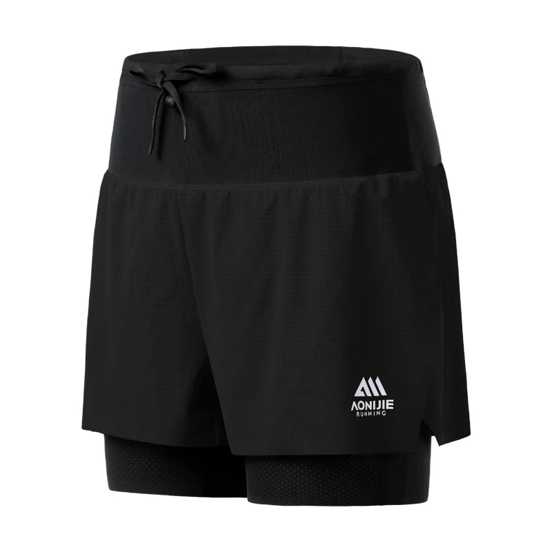 AONIJIE Women's Training Shorts with 360° Waist Bag-FW6226