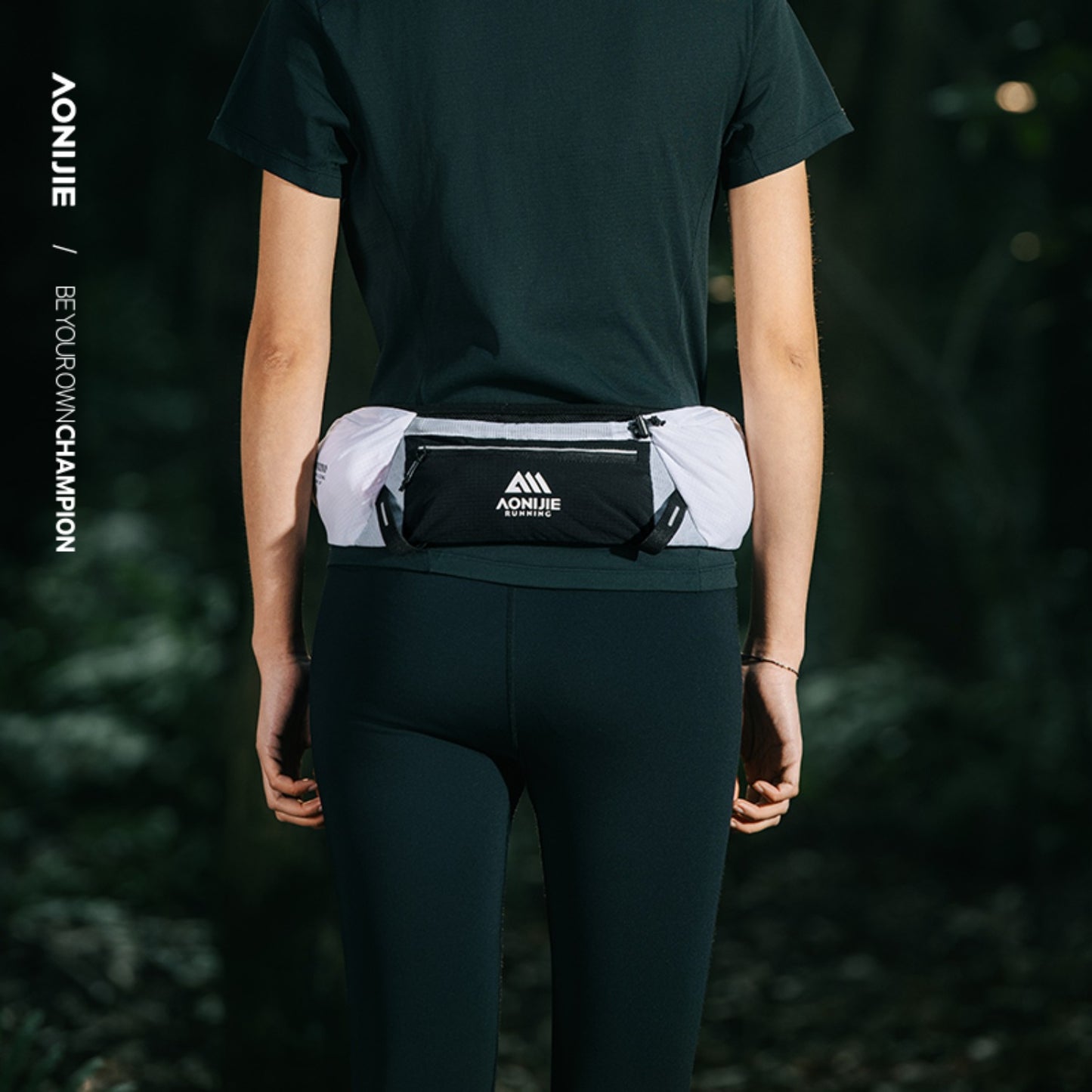 AONIJIE Running Waist Pack with 500ml Soft Flask-W8138