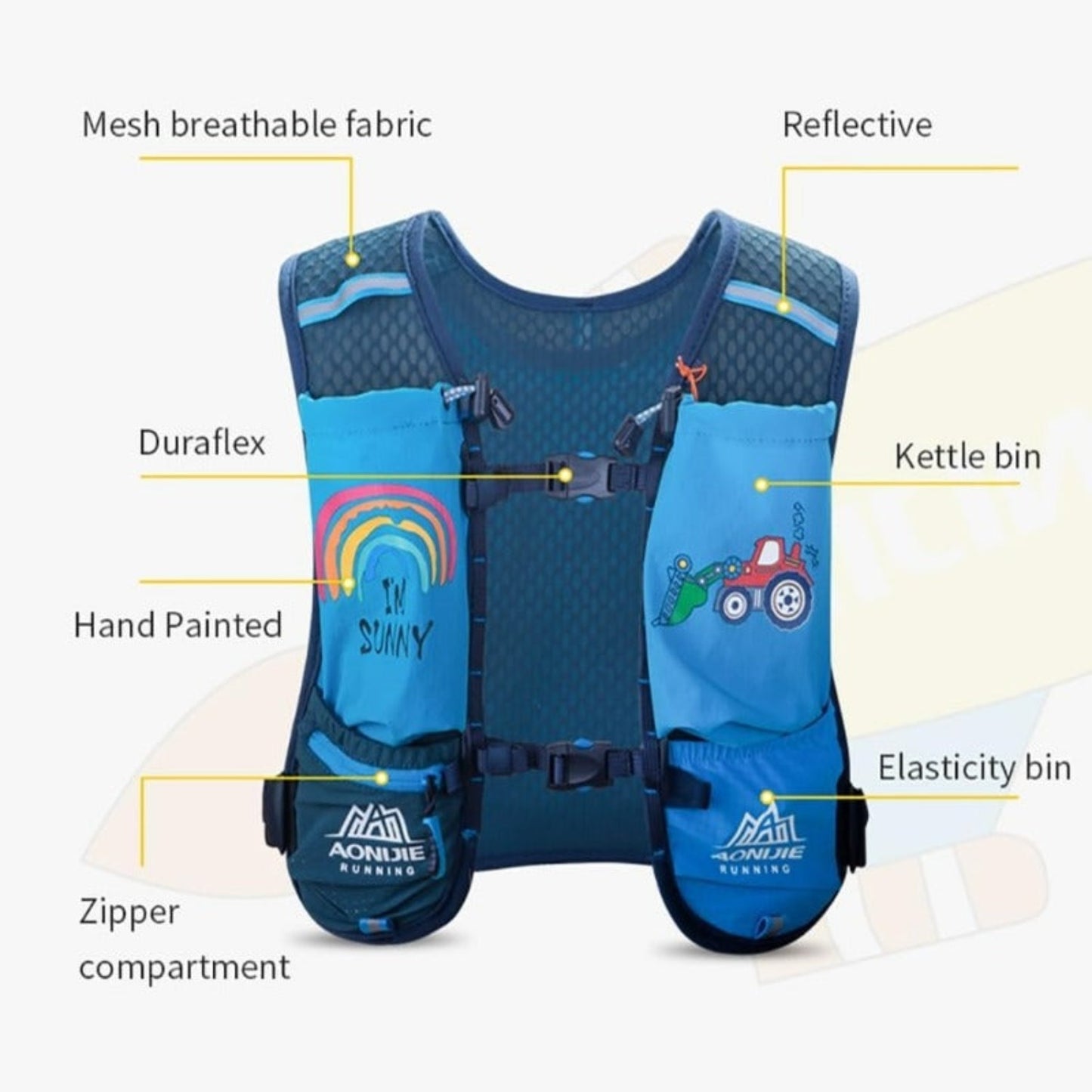 AONIJIE 5L Hydration Children Backpack for 6 to 12 Years-C9105