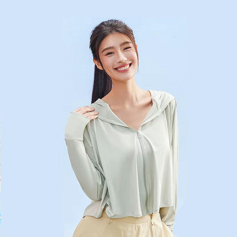 Ice-titanium Yarn Women's Sun Jacket-9801