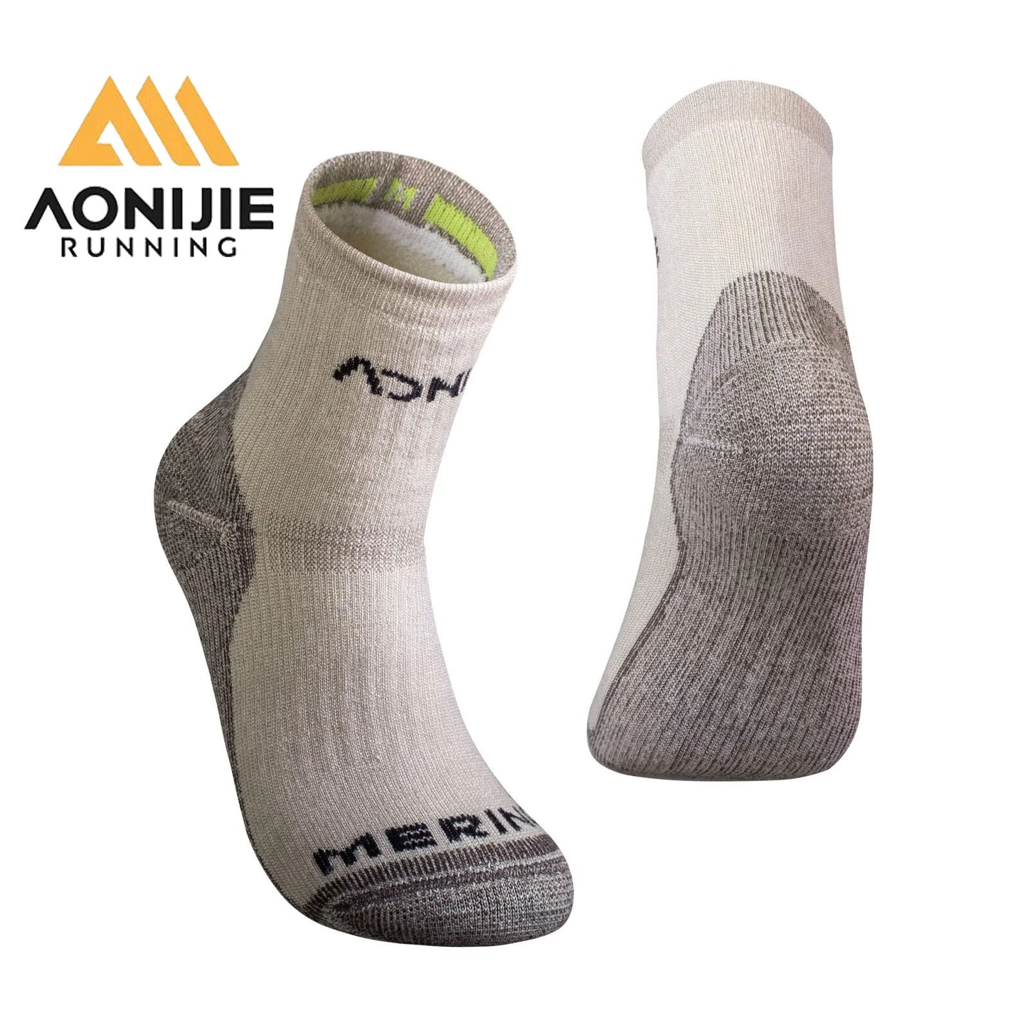 Ein Paar AONIJIE E4826 E4827 Sport-Schneesocken aus Wolle
