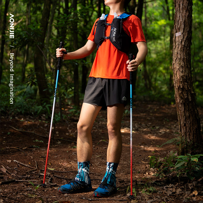AONIJIE 4 - section Folding 7075 Aluminum Alloy Trekking Poles-E4207