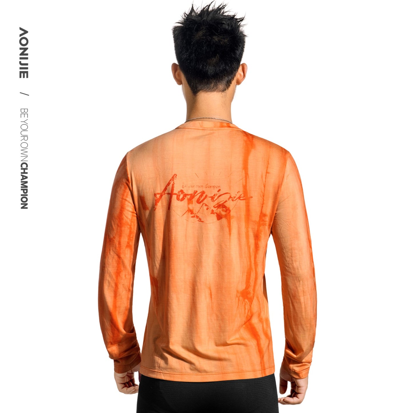 AONIJIE Tie-Dye Outdoor Wool Long-Sleeve -F5253
