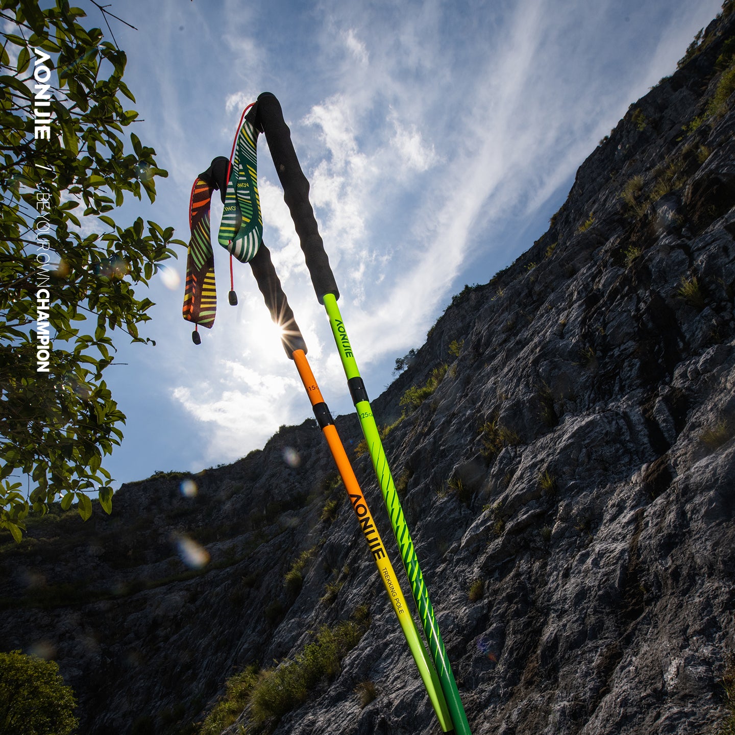 AONIJIE New Colors Carbon Fiber Trail Running Poles-E4204