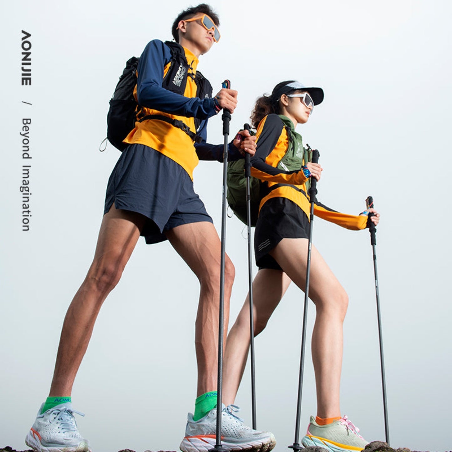 AONIJIE Professional Outdoor Carbon Fiber Trekking Poles -E4204