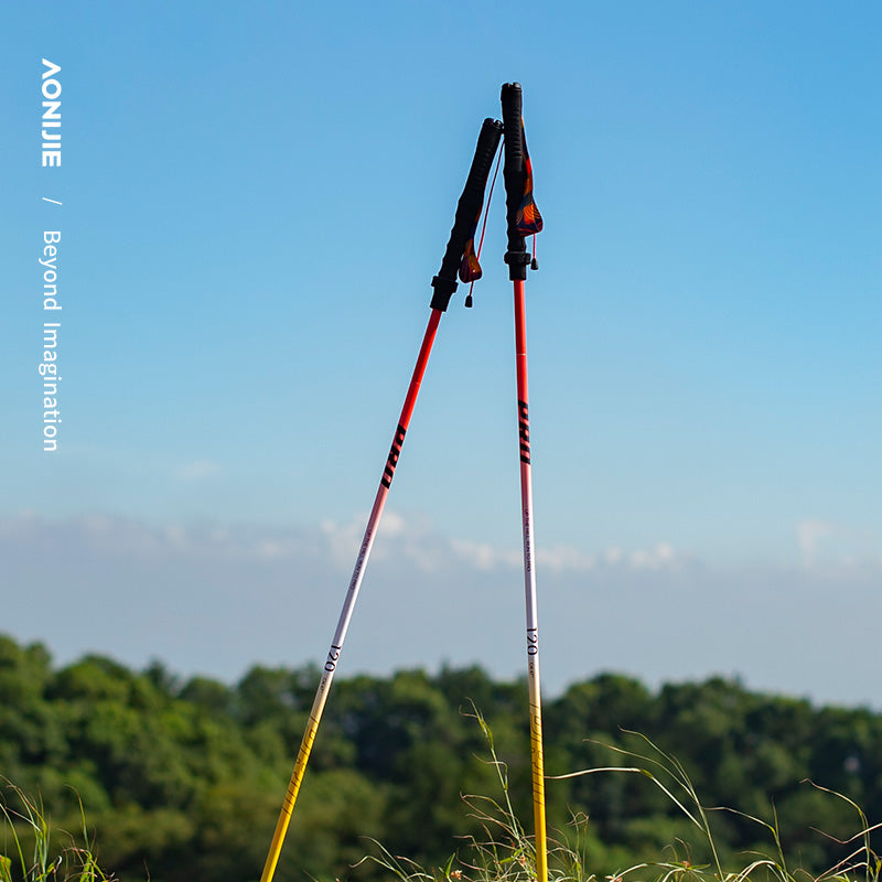 AONIJIE 4-section Folding Aluminum Alloy Trekking Poles-E4207