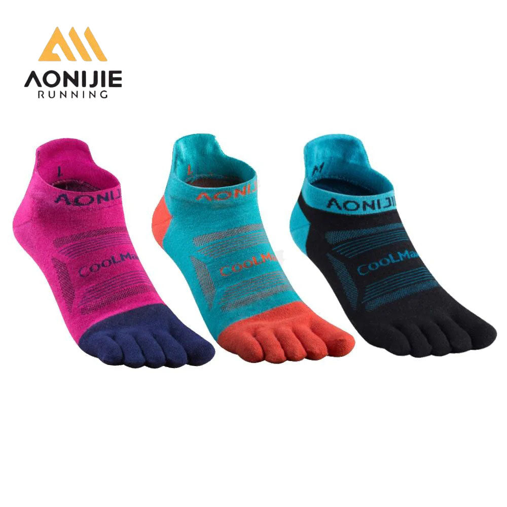 AONIJIE 경량 운동용 발목 발가락 양말 3쌍