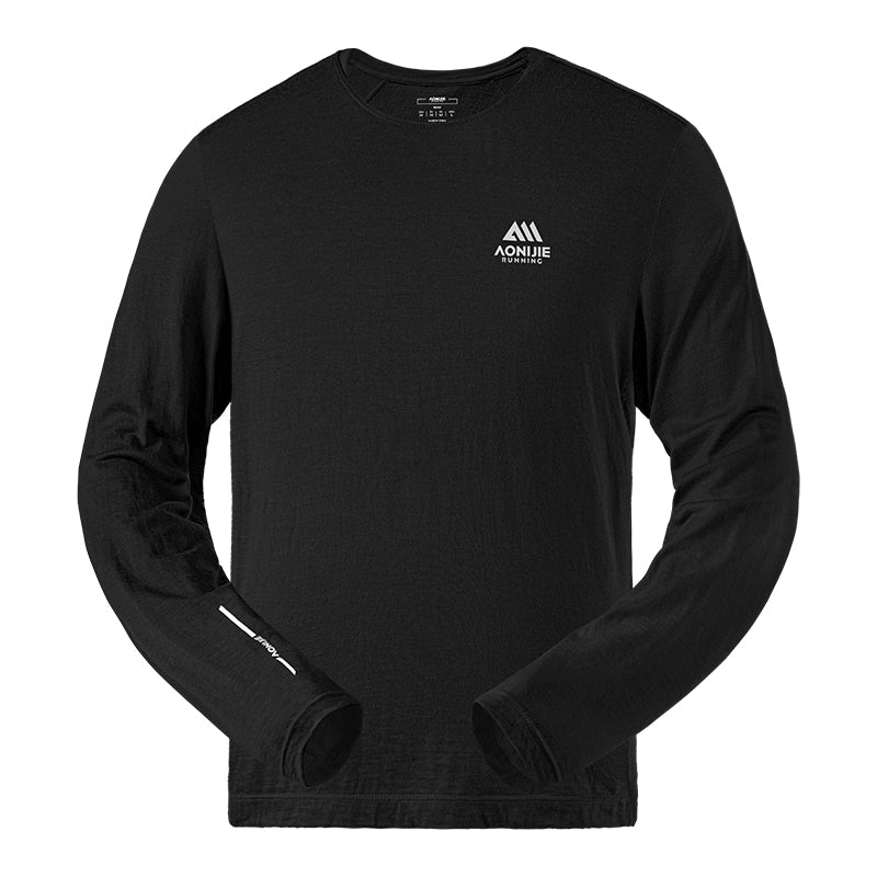 AONIJIE Men's Merino Wool Long-Sleeve Top -FM5270