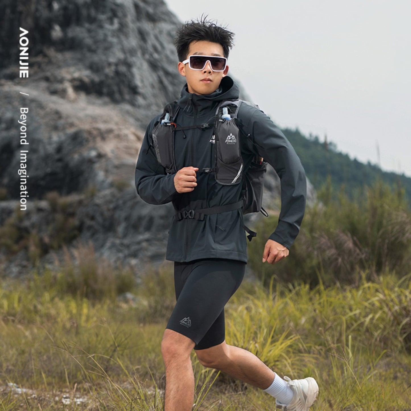 AONIJIE Men Windproof Fleece-Lined Outdoor Jacket -FM5207