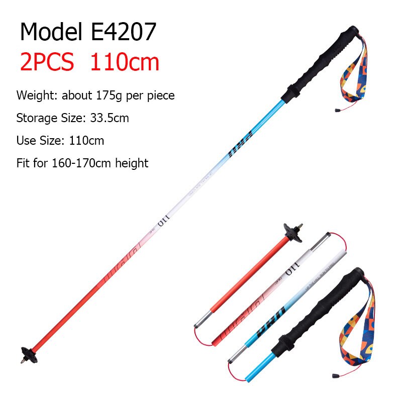 AONIJIE 4 - section Folding 7075 Aluminum Alloy Trekking Poles-E4207