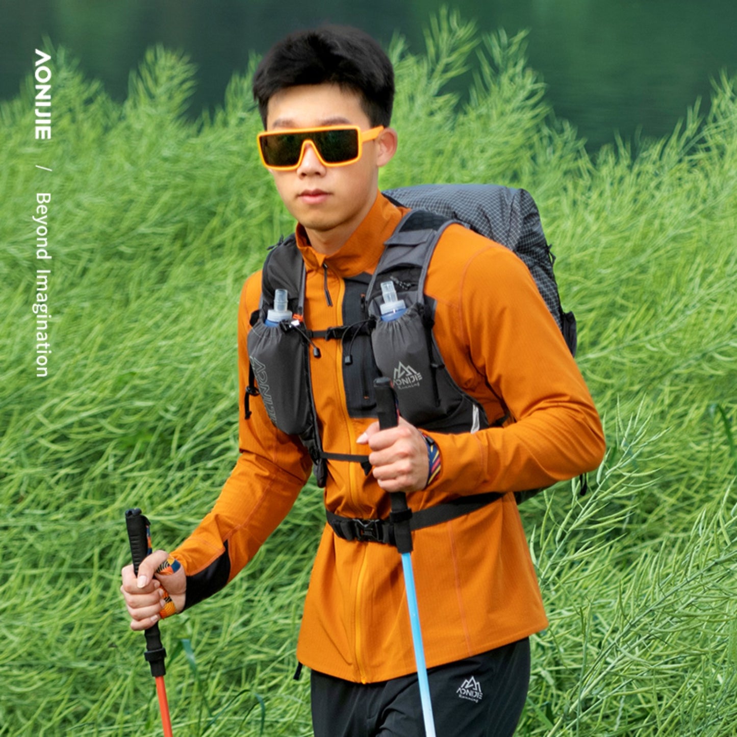 AONIJIE  Men Stand-Up Collar Athletic Outdoor Jacket-FM5206
