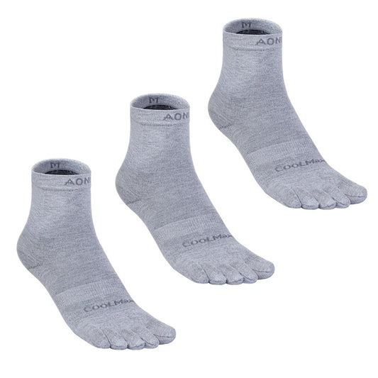 AONIJIE 3-Pair Mid-Length Five Toe Socks -E4845