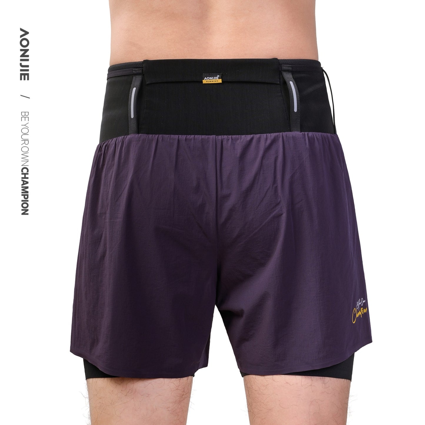 AONIJIE Men's Trail Running Waist Pack Shorts -FM5257