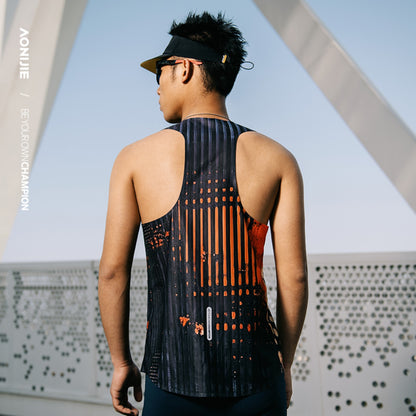AONIJIE Men Quick Dry Racerback Tank Top  -FM5236