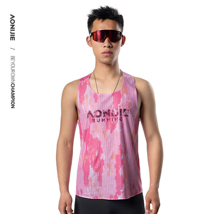 AONIJIE Men Quick Dry Racerback Tank Top  -FM5236
