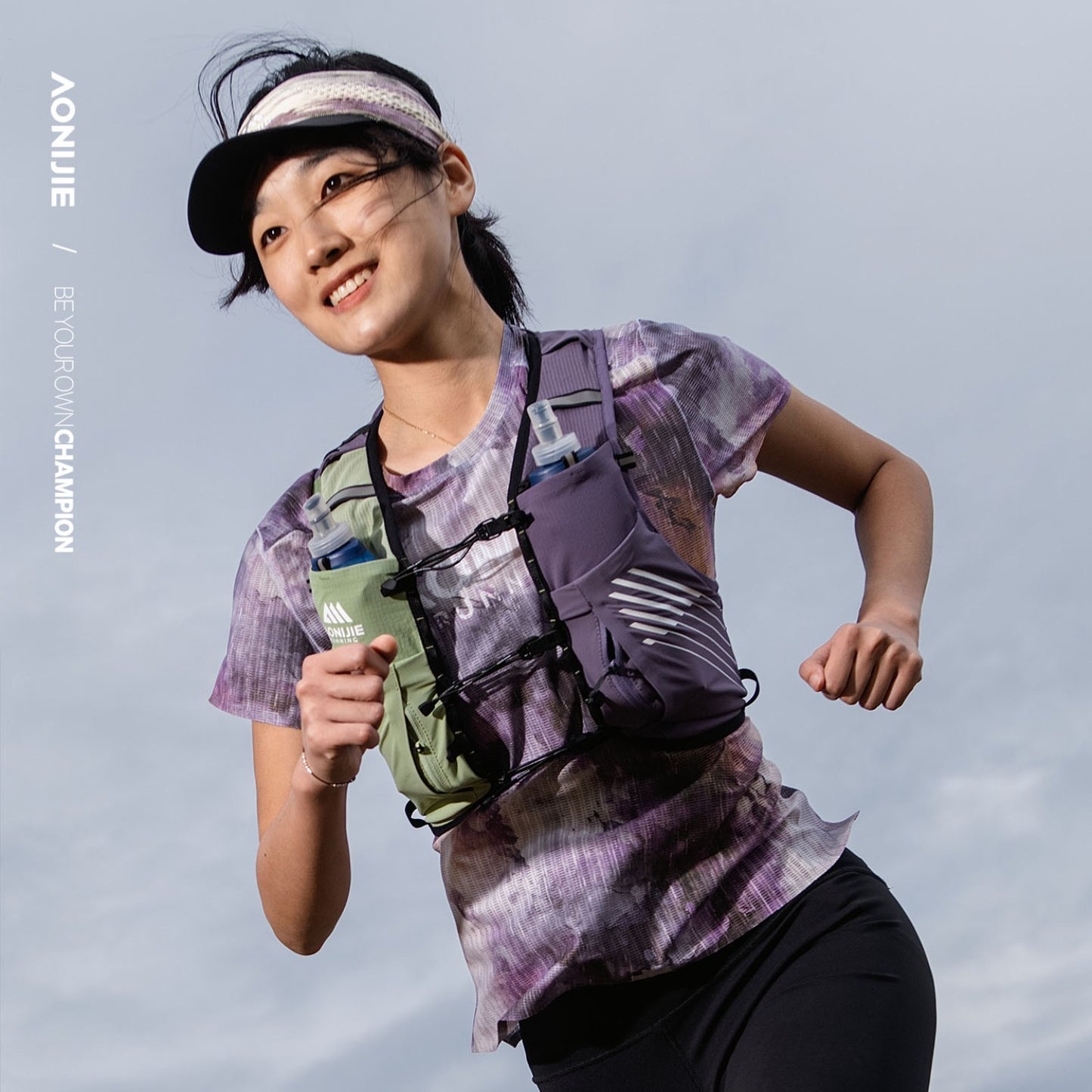 AONIJIE 10L Purple-green Trail Running Backpack - C9116