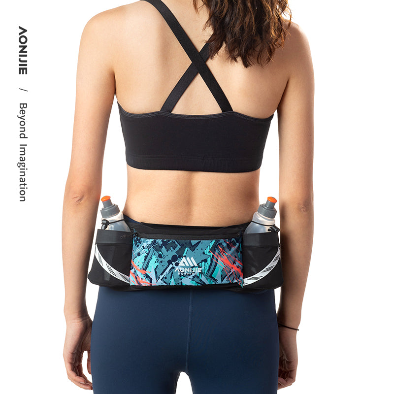 [ US Only ] AONIJIE Running Belt with 2 Bottles - W8125